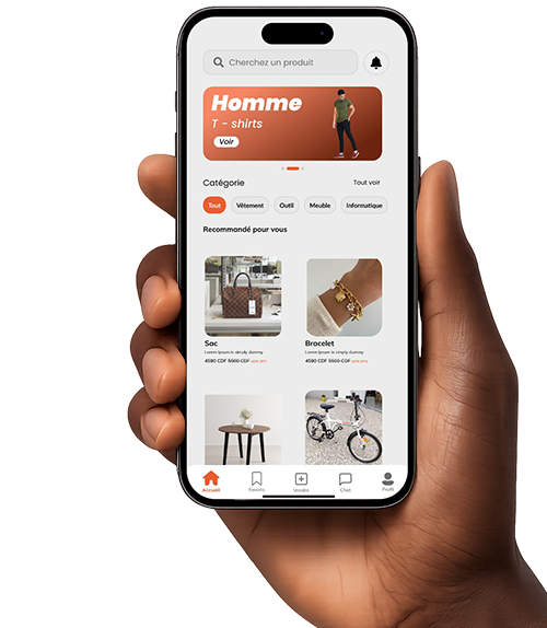 Interface de l'application mobile IMANI